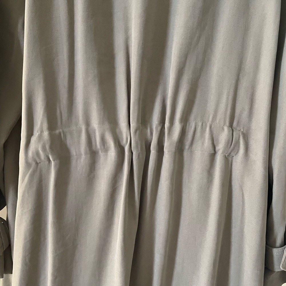ZARA Elegant Olive Green Women's Trench Over Coat - Picture 7 of 12